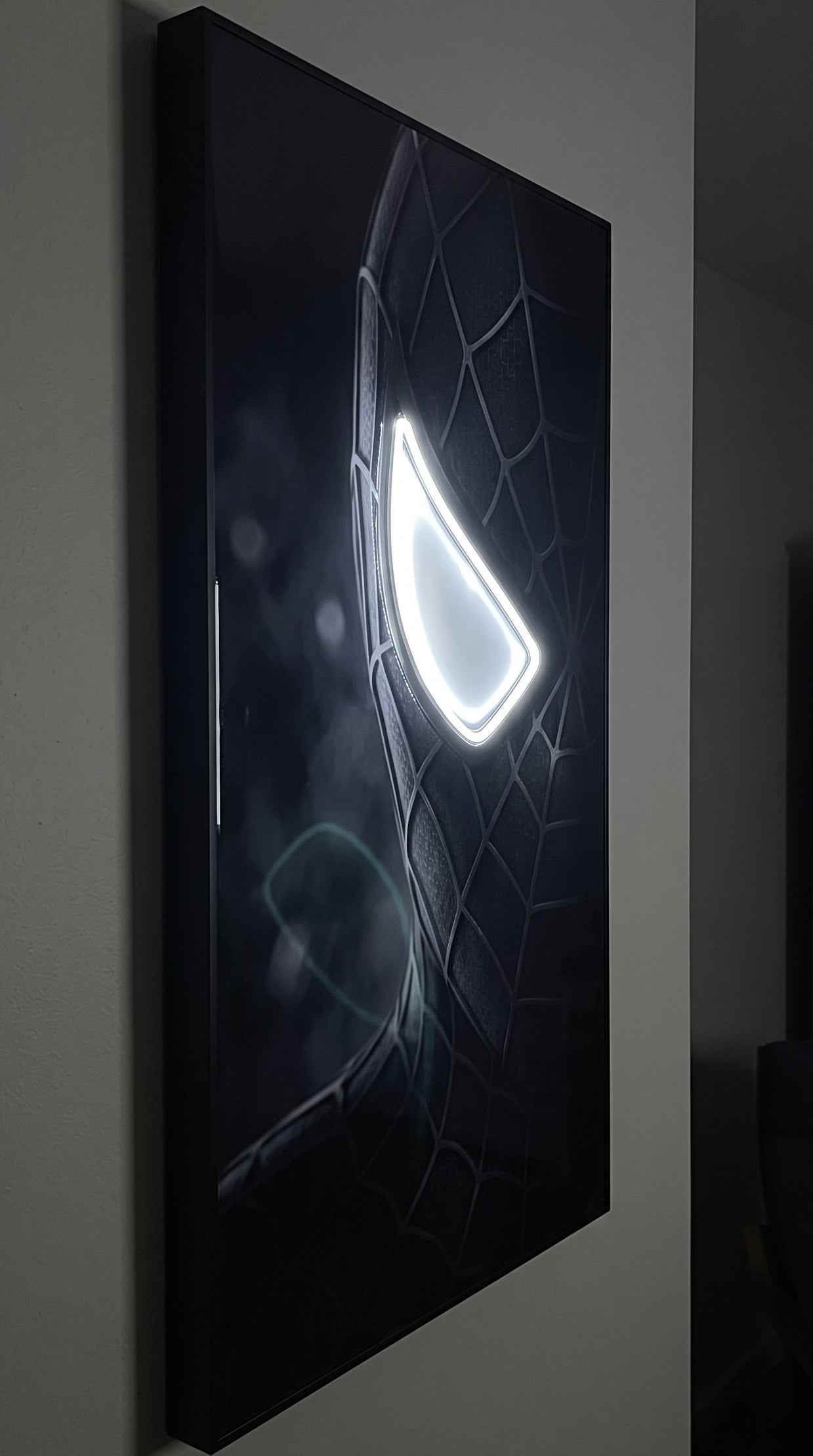 Black Suit Spider Man LED Poster