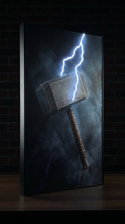 Thor Mjolnir LED Poster