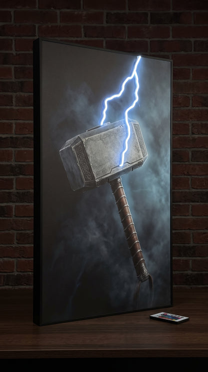 Thor Mjolnir LED Poster