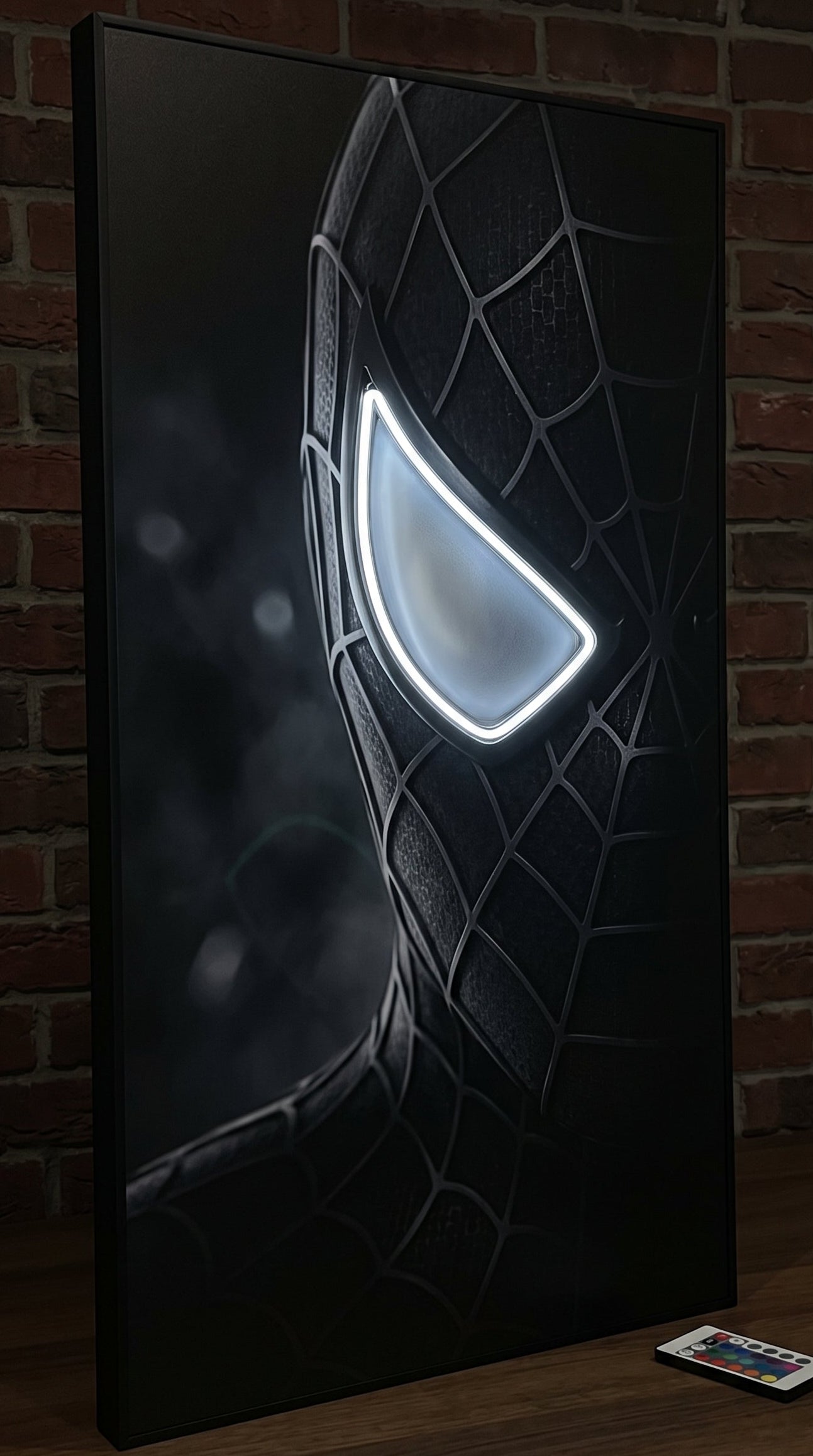 Black Suit Spider Man LED Poster